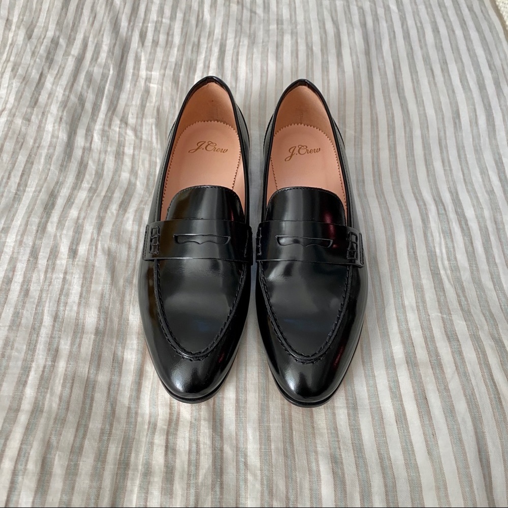 NWOB J. Crew Academy Penny Loafers - black size 7